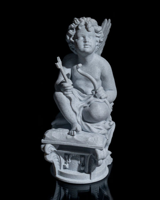 Cupid Statue Figurine 8.6” – 3D Printed Classical Angel Sculpture Home Decor