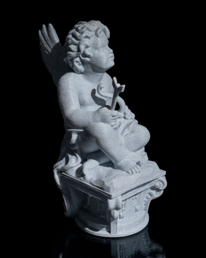 Cupid Statue Figurine 8.6” – 3D Printed Classical Angel Sculpture Home Decor