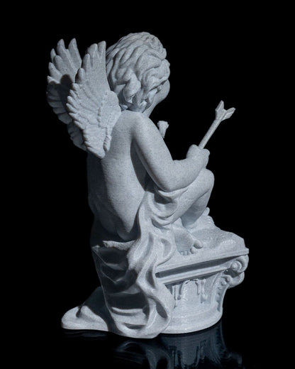 Cupid Statue Figurine 8.6” – 3D Printed Classical Angel Sculpture Home Decor