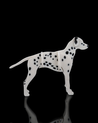 3D Printed Dalmatian Kit - Set of 2 - Articulated PLA Model - DIY Puzzle & Unique Desk Decor