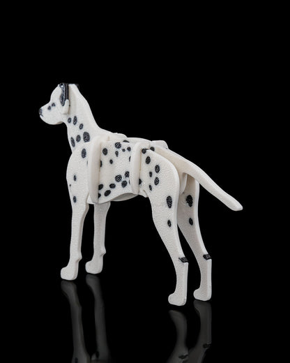 3D Printed Dalmatian Kit - Set of 2 - Articulated PLA Model - DIY Puzzle & Unique Desk Decor