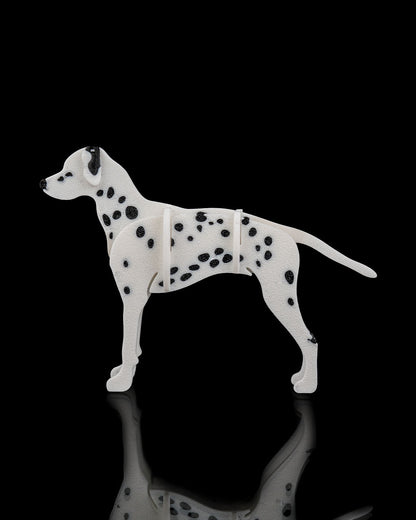 3D Printed Dalmatian Kit - Set of 2 - Articulated PLA Model - DIY Puzzle & Unique Desk Decor
