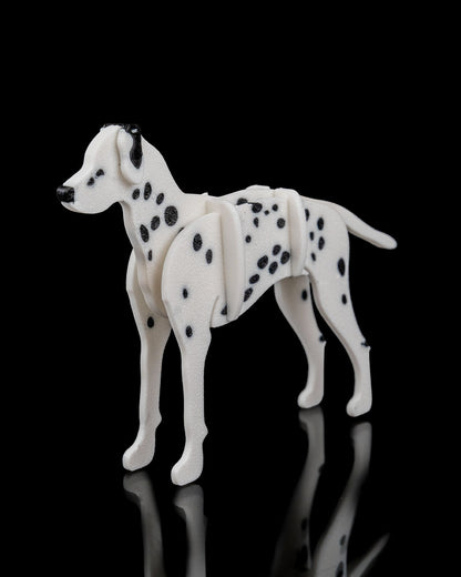 3D Printed Dalmatian Kit - Set of 2 - Articulated PLA Model - DIY Puzzle & Unique Desk Decor