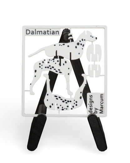 3D Printed Dalmatian Kit - Set of 2 - Articulated PLA Model - DIY Puzzle & Unique Desk Decor