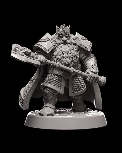 Dwarf King Miniature - High-Detail Resin Figure for Tabletop RPGs and Wargames