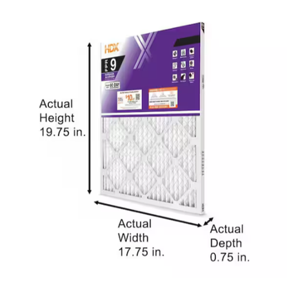 18 in. x 20 in. x 1 in. Superior Pleated Air Filter FPR 9, MERV 12 ( 1 Pack)