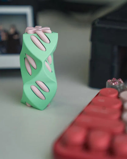 3-Pack 3D Printed Optical Illusion Helix Sculptures – Unique Spiral Fidget Decor Set – Impossible Cone Style Desk Toys for Adults & Kids