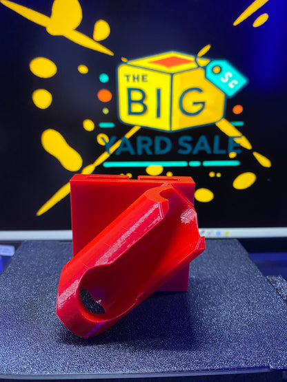 Left-Side Belt Clip Fishing Rod Holder - 3D Printed PETG Red