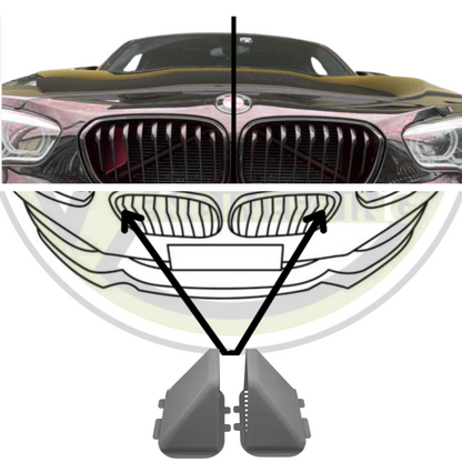 BMW Cold Air Intake Scoops – Left & Right with Integrated Grille – 3D Printed