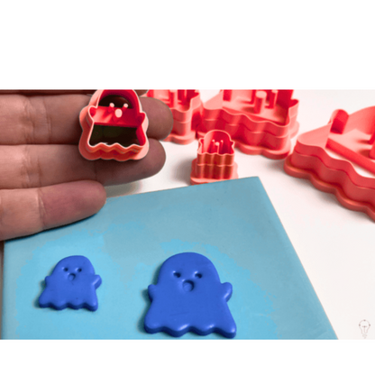 Ghost Clay Cutter Set – 20 PCS – 10 Sizes – Dual Edge – 3D Printed – Random Color
