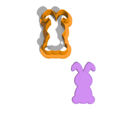 Bunny Clay Cutter Set – 10 Sizes – 3D Printed – Polymer Clay Tool – Random Color