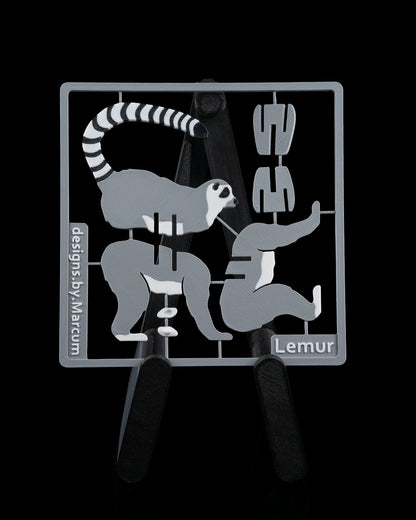 3D Printed Articulated Lemur Kit (2-Pack) | DIY & Collectible