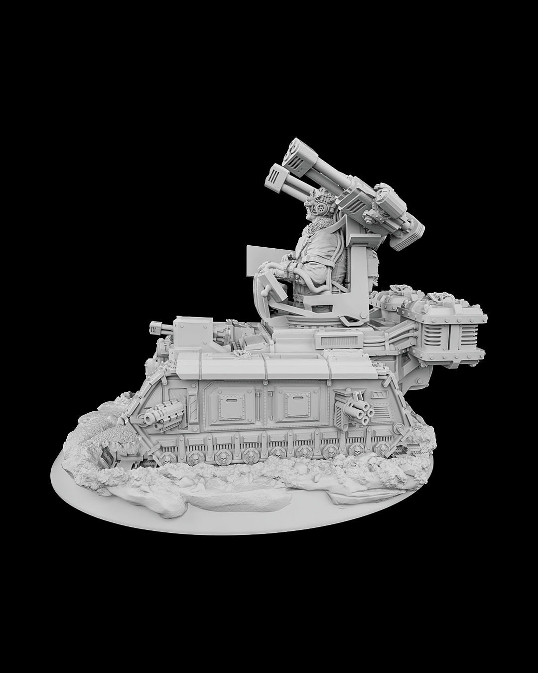 Mad Tank Sci-Fi Miniature 32mm Resin - Grimdark Wargaming Vehicle Proxy RPG