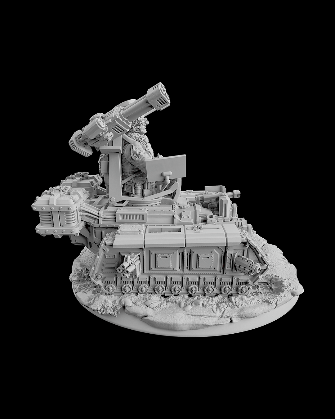 Mad Tank Sci-Fi Miniature 32mm Resin - Grimdark Wargaming Vehicle Proxy RPG