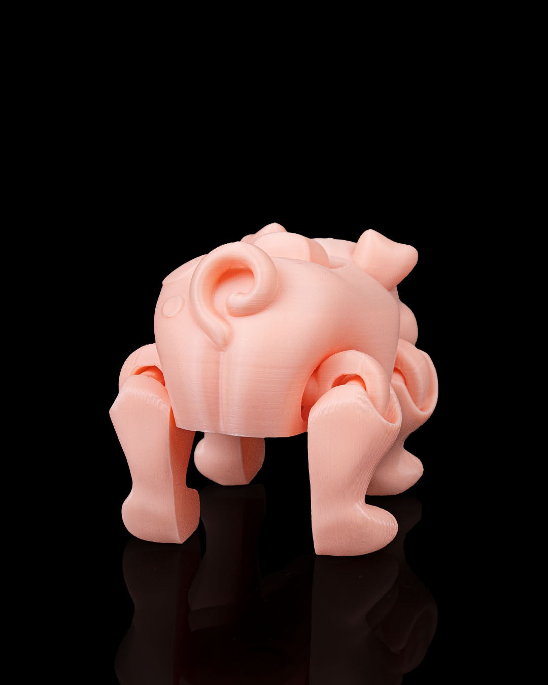3D Printed Articulated Pig – Mini Flexible Desk Toy – 4 cm – Random Color