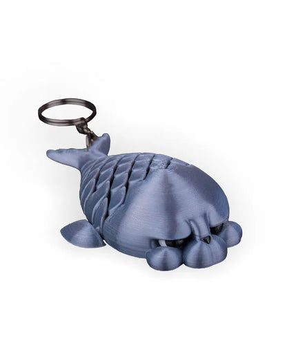 🐟 Grumpy Fish – 3D Printed Articulated Keychain Figurine