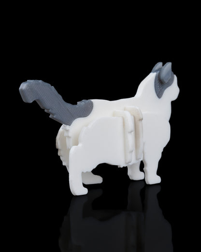 3D Printed Cat Kit - Set of 2 - Articulated PLA Model - DIY Puzzle & Unique Desk Decor