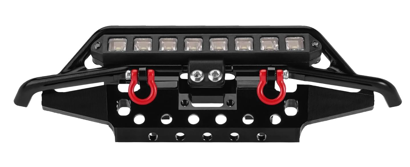 INJORA CNC Aluminum Front Bumper for 1/18 RC Crawler TRX4M Bronco Upgrade (4M-43)