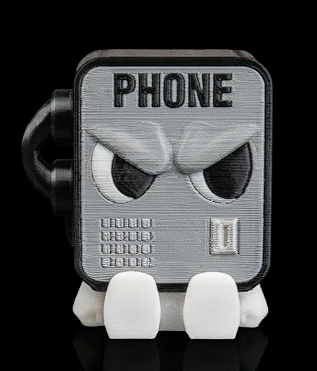 📢 Unique Collector's Toy! Angry "PHONE" 3D Printed Figure 😡