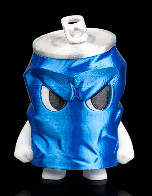 💥 3D Printed Designer Toy: Angry Crushed Soda Can Figure 💙