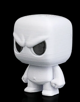 👻 3D Printed Designer Toy: Angry Blank White Figure (DIY) 🎨