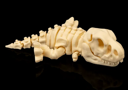 🦴 3D Printed Fossil Art: Detailed T-Rex Skeleton Figure 🦖