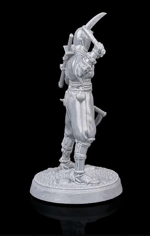🗡️ Resin 3D Printed Ninja Miniature - 32mm Tabletop Scale 🌑