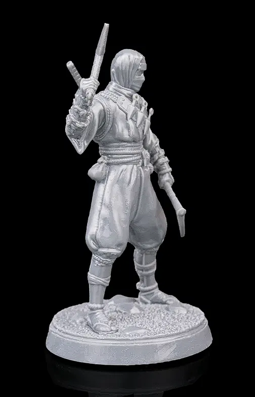 🗡️ Resin 3D Printed Ninja Miniature - 32mm Tabletop Scale 🌑