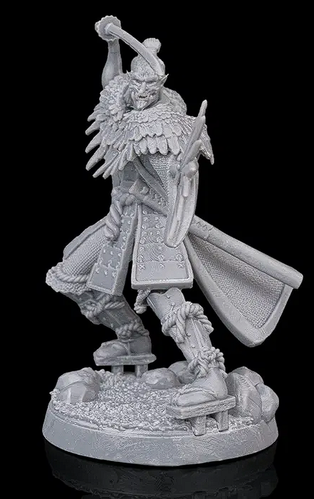 👹 3D Printed Samurai Demon (Oni) Miniature - 32mm Scale Resin Figure ⚔️