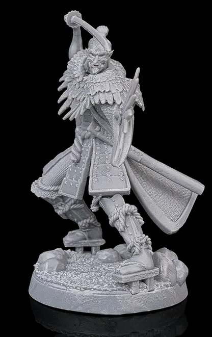 👹 3D Printed Samurai Demon (Oni) Miniature - 32mm Scale Resin Figure ⚔️