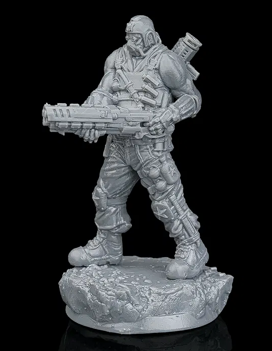 🦾 3D Printed Cyberpunk / Futuristic Soldier Miniature - 54mm Scale Resin Figure 💥