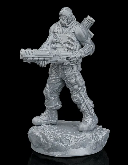 🦾 3D Printed Cyberpunk / Futuristic Soldier Miniature - 54mm Scale Resin Figure 💥