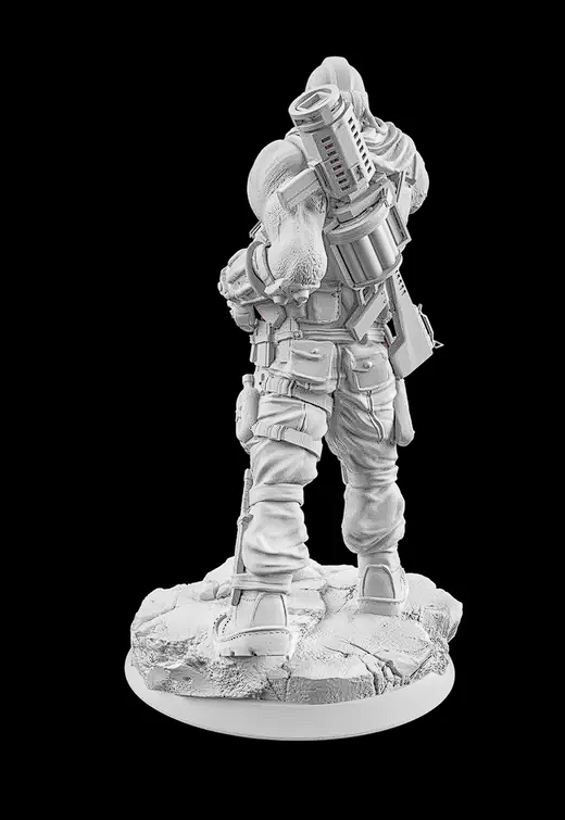 🦾 3D Printed Cyberpunk / Futuristic Soldier Miniature - 54mm Scale Resin Figure 💥
