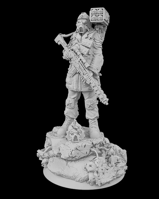 ELITE TACTICAL Soldier Miniature 32\text{ mm} - Tabletop Gaming Scale - High-Definition Black Gray Resin