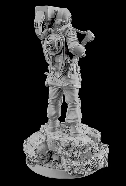 ELITE TACTICAL Soldier Miniature 32\text{ mm} - Tabletop Gaming Scale - High-Definition Black Gray Resin