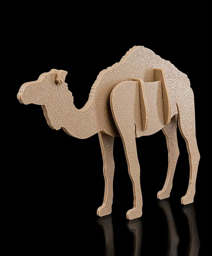 Camel Kit Card Model 3D | Desert Animal Decor | Easy Assembly PLA Puzzle Gift