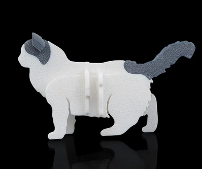 Ragdoll Cat Kit Card Model 3D | Feline Decor | Easy Assembly PLA Puzzle Gift
