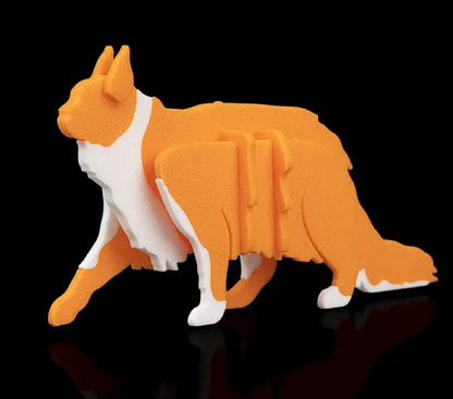 Maine Coon Cat Kit Card Model 3D | Feline Decor | Easy Assembly PLA Puzzle Gift