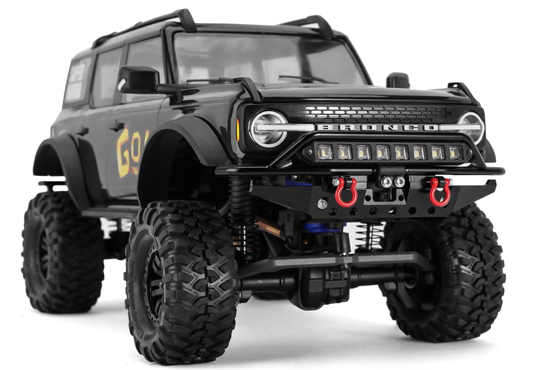 INJORA CNC Aluminum Front Bumper for 1/18 RC Crawler TRX4M Bronco Upgrade (4M-43)