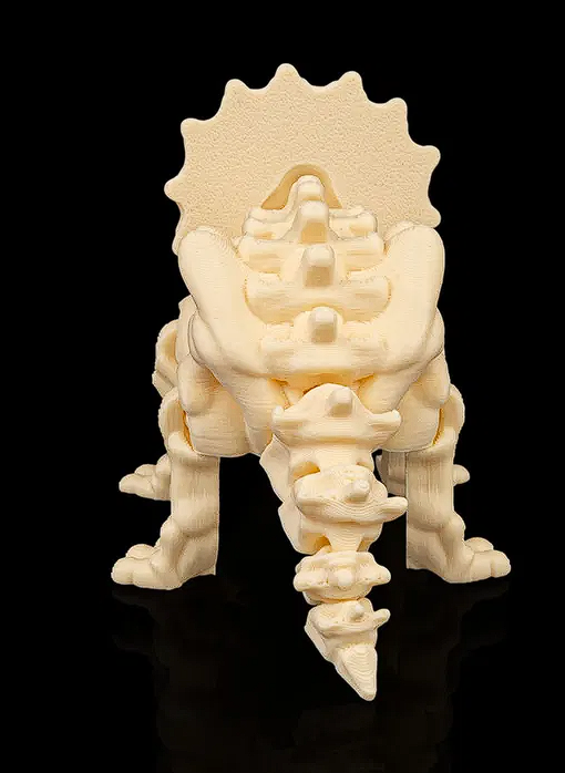🦴 3D Printed Fossil Art: Detailed Triceratops Skeleton Figure 🦕