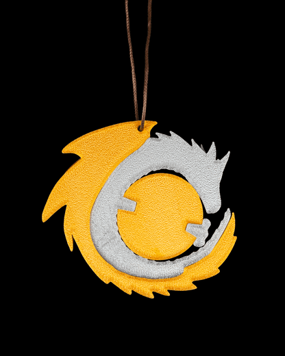 Dragon’s Hoard Pendant – Fantasy Dragon Necklace with Crimson Gem