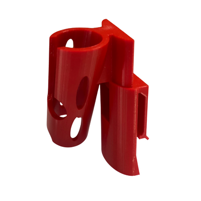 Belt Rod Holder Clip – 3D Printed Fishing Pole Support – Red – Hands-Free Waist Mount