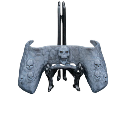 BuildInk Skull Grip Shell for PS5 & Xbox Controllers – 3D Printed Textured Cover with Ergonomic Grip – Gothic Skull Design – Custom Gaming Accessory