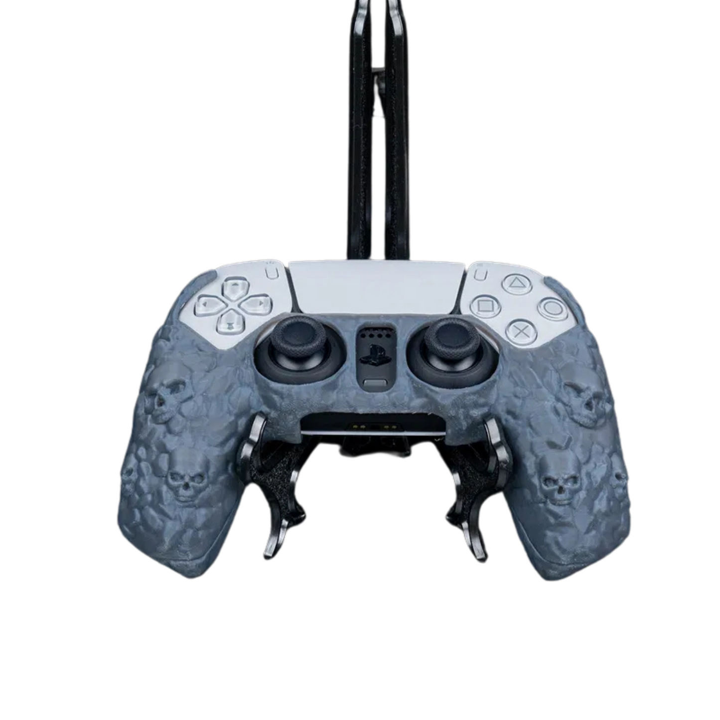BuildInk Skull Grip Shell for PS5 & Xbox Controllers – 3D Printed Textured Cover with Ergonomic Grip – Gothic Skull Design – Custom Gaming Accessory