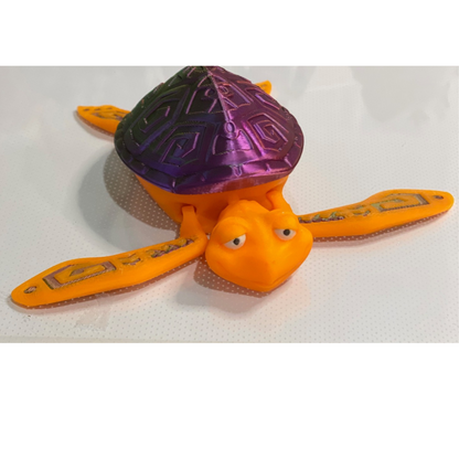 3D Printed Turtle Jewelry Box – Colorful Shell Lid – Unique Storage for Small Treasures