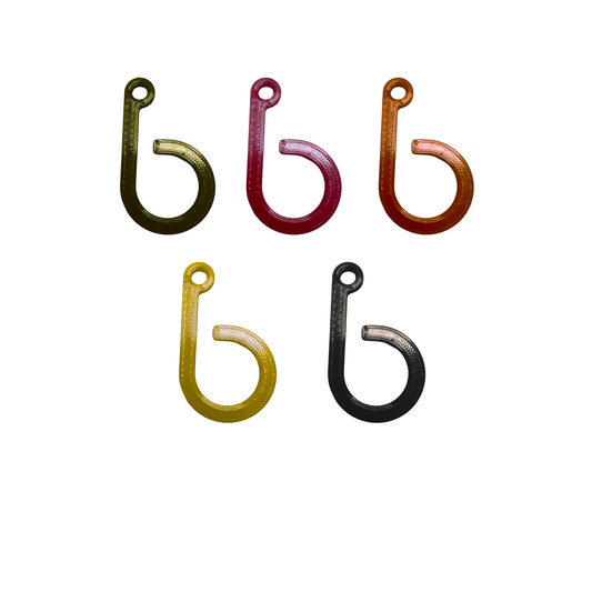 5-Pack 3D Printed Fishing Hook Keepers – Multi-Color Lure Holders – Fits Most Rods