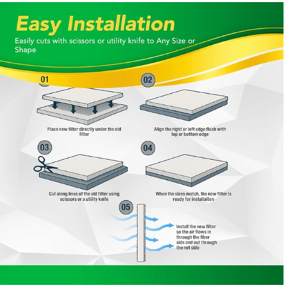 Flanders PrecisionAire NaturalAire Cut-to-Fit Air Filter 24x36x1 – Washable & Reusable