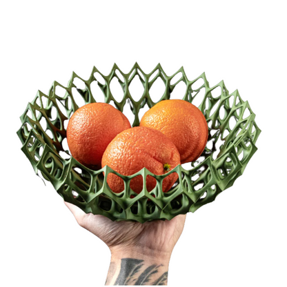 BuildInk™ 3D Printed Decorative Bowl – Modern Lattice Design – 8” Wide Centerpiece – Made in USA
