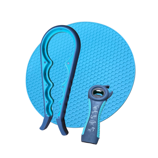 Multi Grip Jar Opener Set – Mint Green – Bottle & Lid Remover + Anti-Slip Pad