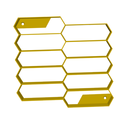 3D Printed Hexagonal Hot Wheels Shelf – Wall Mounted Display Rack – Multiple Color Options